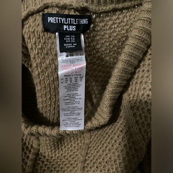 PRETTYLITTLETHING Wide Leg Knit Pants Size 26 - Picture 4 of 4